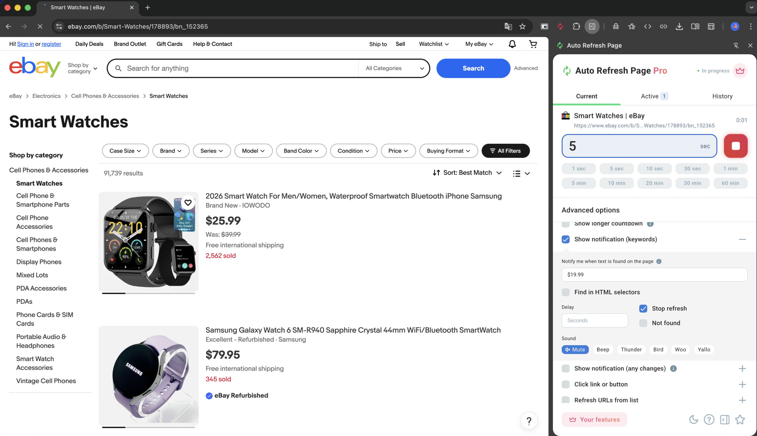 Advanced Keyword Monitoring With Auto Refresh